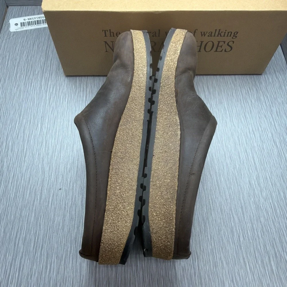 Haflinger Kodiak Leather Clogs Mens EU 43 US 10 Smokey Brown Oiled Nubuck